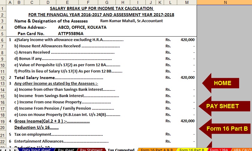 Income Tax Exemption Calculator